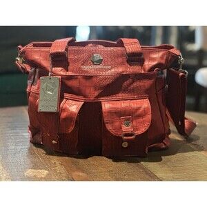 RARE ThinkGeek Handbag of Holding – Red Faux Croc – NWOT – D&D Geek Bag